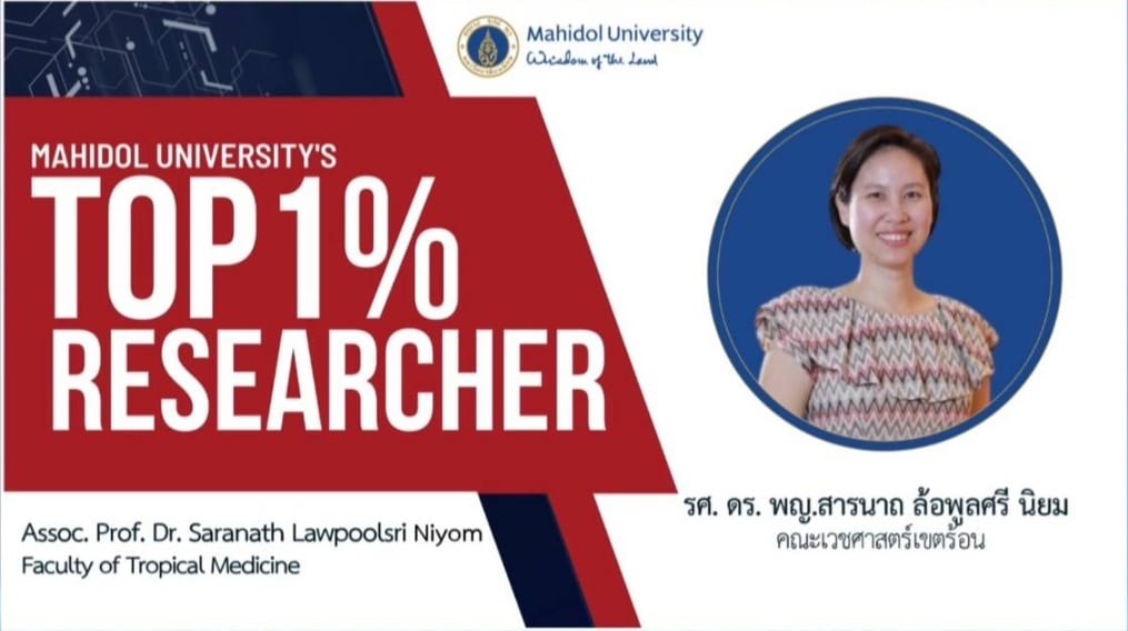 Congratulations Mahidol University Recognizes Outstanding Researcher with Top 1% Achievement AwardCongratulations